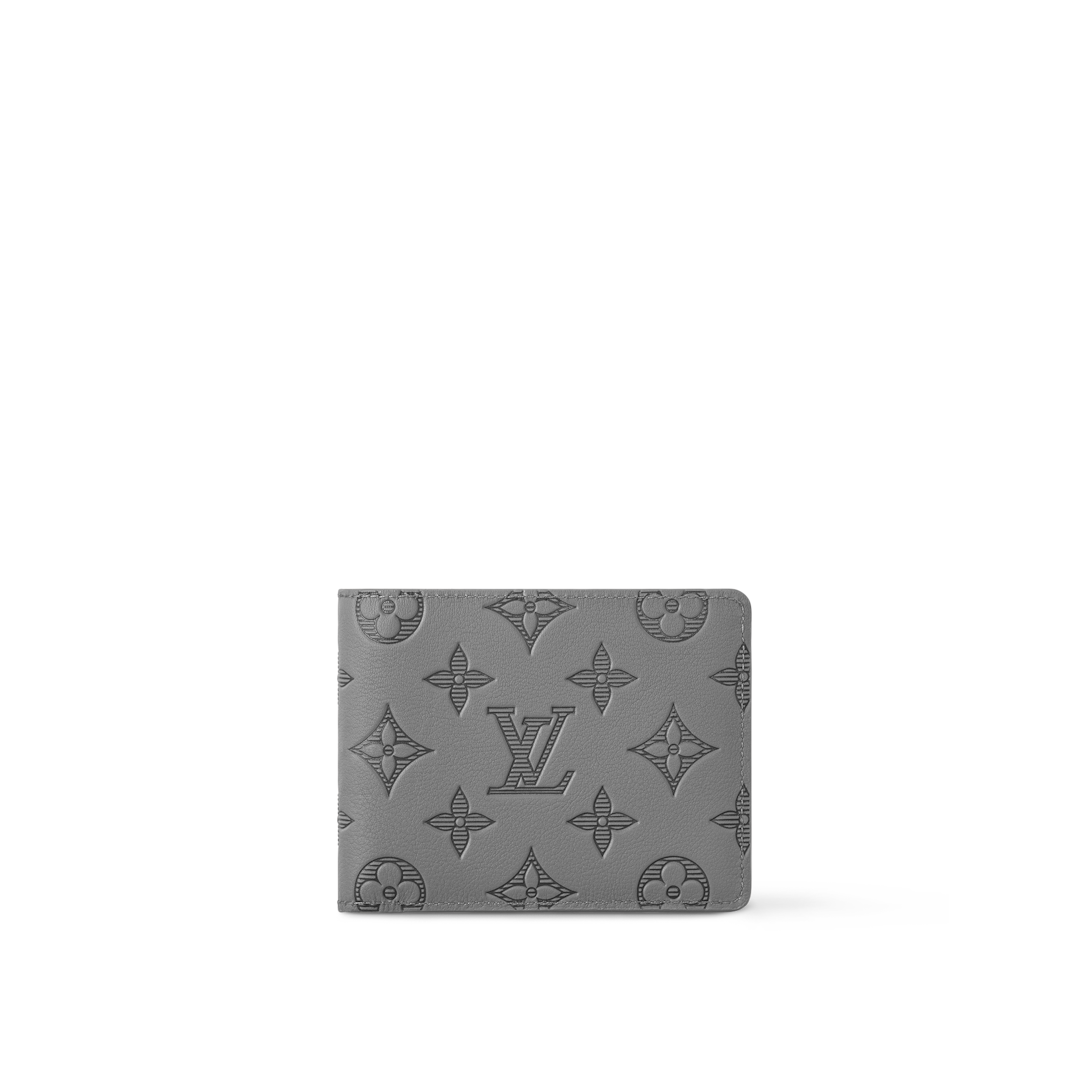 Louis Vuitton モノグラム ハンカチ グレー PF. Multiple Wallet - Luxury Monogram Shadow Leather Grey | LOUIS